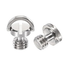 Round D Shaft 3/8" Screw Mount Adapter 0.24" Stainless Steel Thread 2pcs