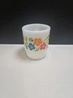 Vintage Fire King Floral Festival Milk Glass Stacking Mug