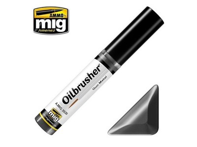 AMMO MIG - Weathering product Oilbrusher - GUN METAL, 3535