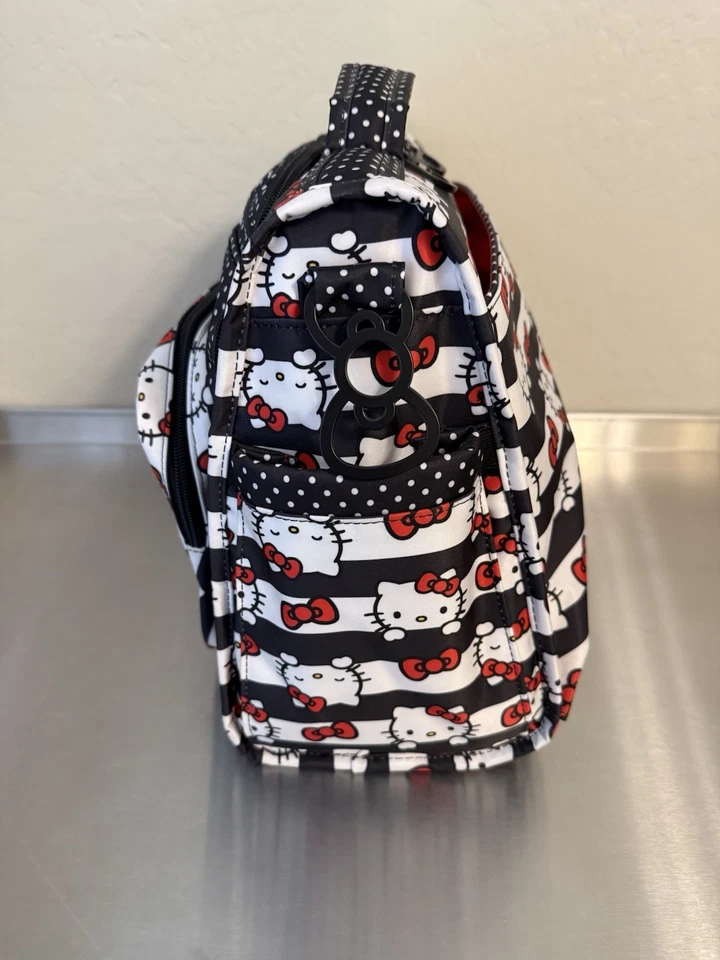 Jujube BFF Diaper Bag With Changing Pad, Hello Kitty Dots And Stripes, New - Image 2 of 4