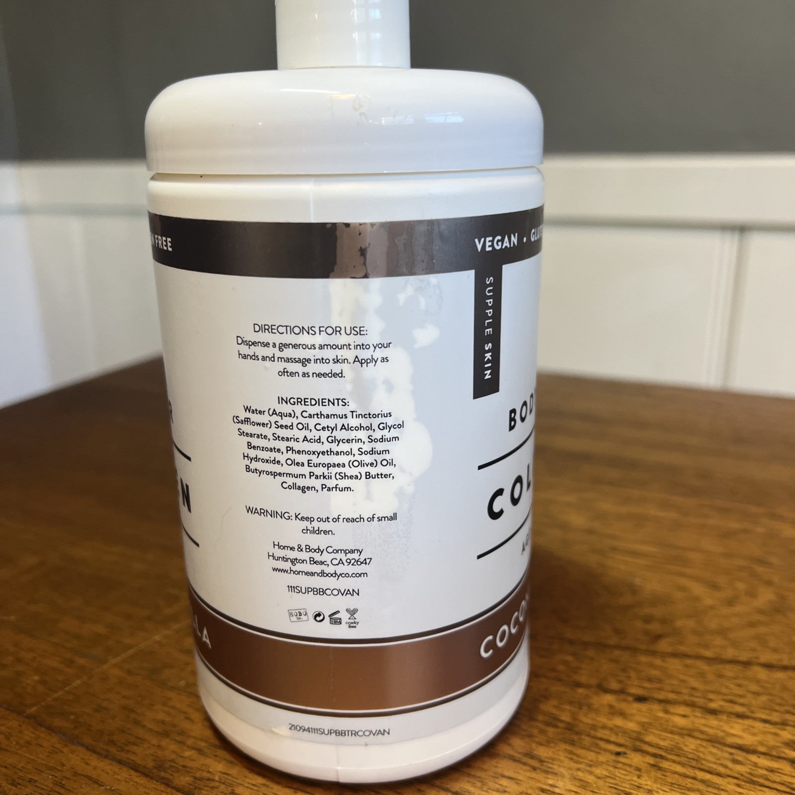 HOME & BODY Age-Defying COLLAGEN BODY BUTTER 32oz Coconut Vanilla Supple Skin