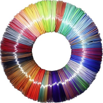 25 Colors 2 Dual Color Silk PLA Filament Sample Pack - 100m for 3D Printing