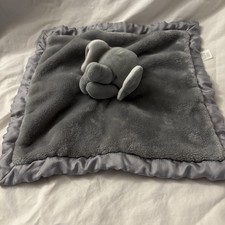 Carters Light Gray Elephant Lovey Security Polka Dots Blankie Satin Trim 14  A9