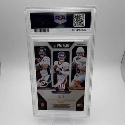 2025 Panini Prizm Black - Triple Autographs Peyton Manning, Eli 