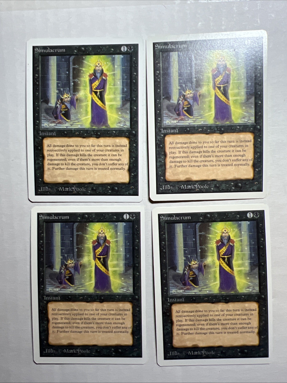 MTG Unlimited Playset of 4 Simulacrum M/NM  1993