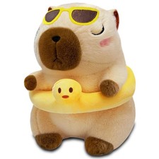 Kawaii Capybara with Glasses Plush Toys for Kids, Warmies Stuffed Animals for...
