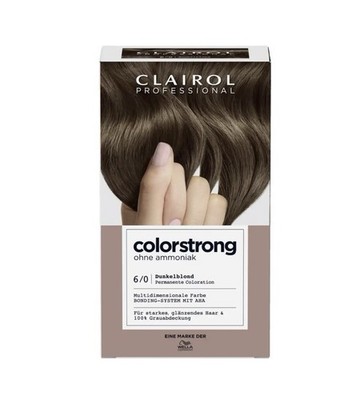3x Clairol Professional Colorstrong permanente Haarfarbe 6/0Dunkelblond