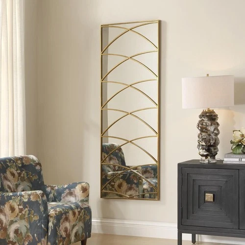 Uttermost 08320 Crossed Up 70 X 25 inch Antique Gold Full Length Mirror - Picture 5 of 6
