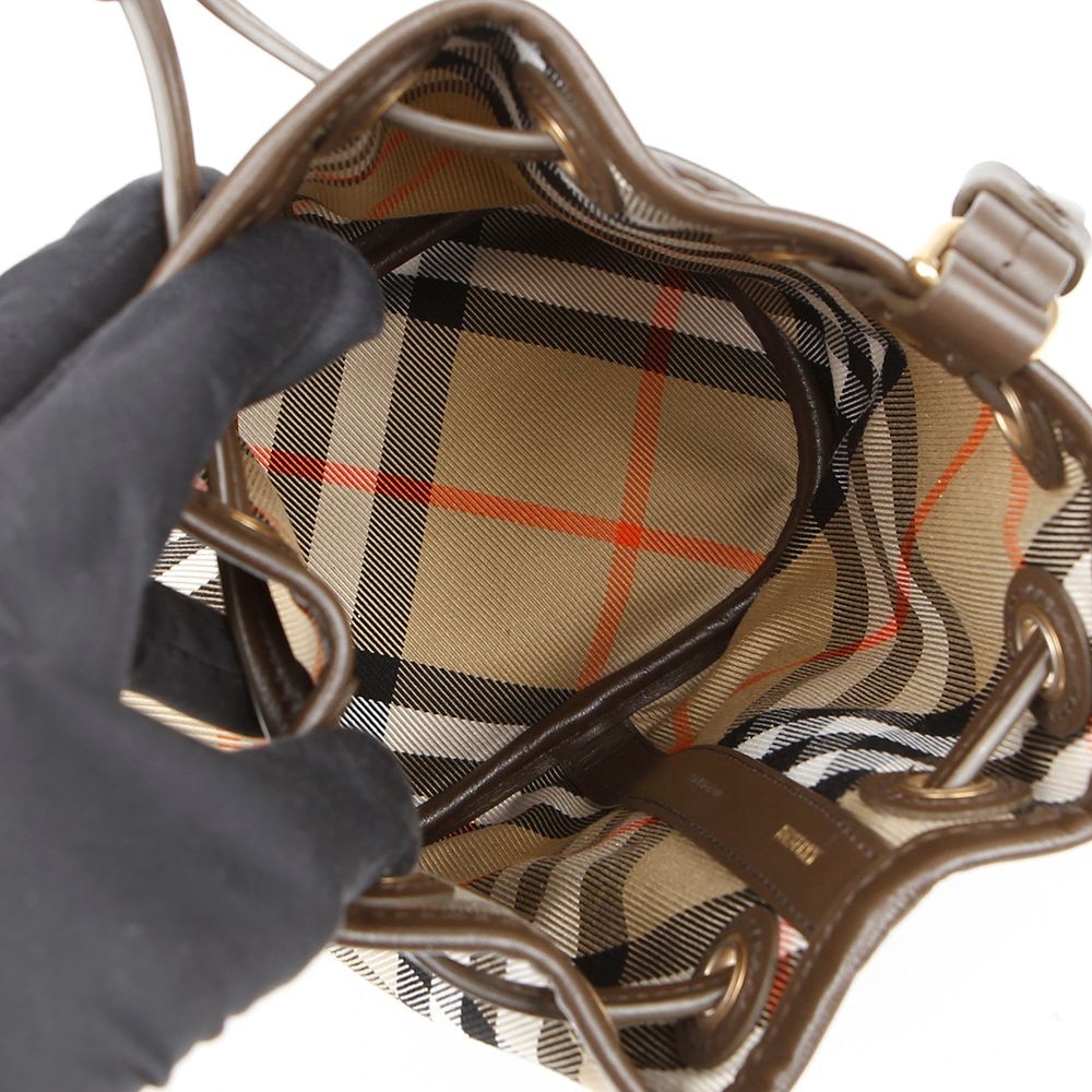 Burberry Checked Drawstring Mini Bucket Pouch Bag… - image 8