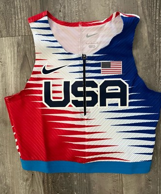 Nike Pro Elite Top Womens S Tokyo Olympic Gold Medal Winner USA Team cv0009-636