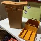 Vintage Fenwick Woodstream SPORT SEAT 9050 Fishing Tackle Box Bait Cooler Chair