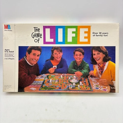 VINTAGE The Game of Life 1991 Milton Bradley COMPLETE Classic Family Kids