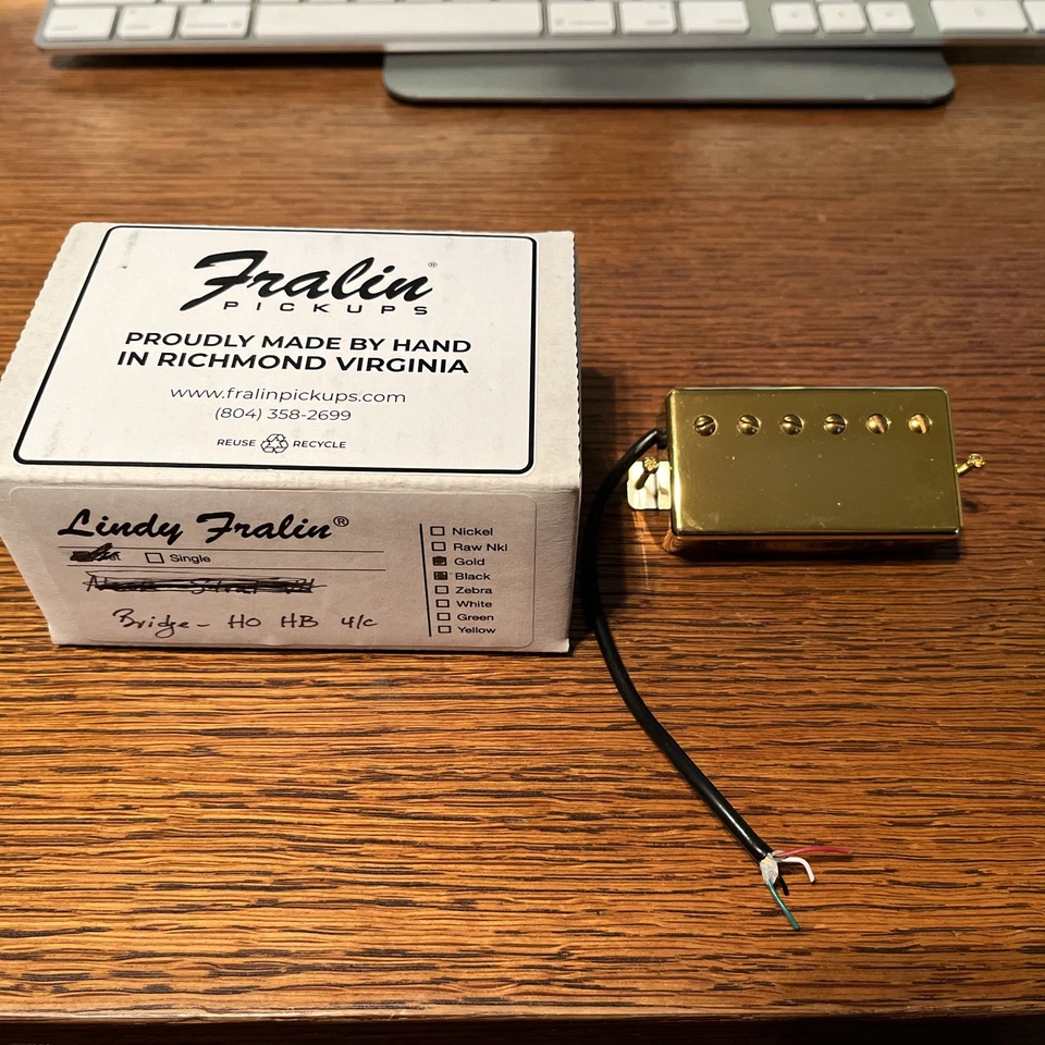 Pastilla Lindy Fralin High Output Humbucker Dorada -Usada- Probada Totalmente Funcional Foto 2 de 4