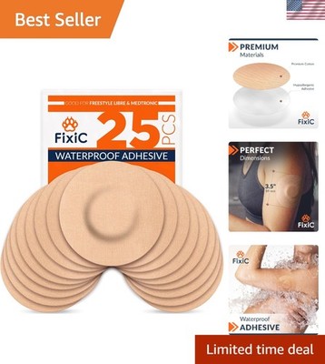 25-Pack Hypoallergenic Waterproof Libre Patches   Tan, Stay Secure for 14 Days!