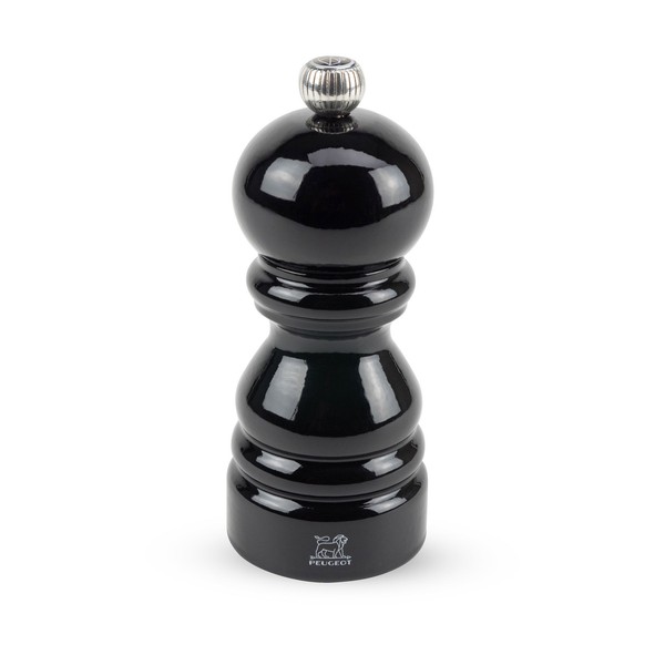 Peugeot SalzmüHle Paris 12Cm Buchenholz Schwarz Lackiert Edelstahlmahlwerk-image