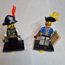Lego Pirate figures×2 with map and pistol and cutless vintage original.
