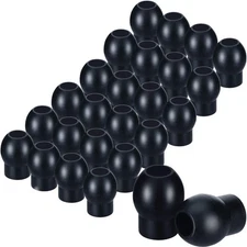 BBTO 36 Pieces Replacement Ear Tips for Stethoscopes, Universal Black 