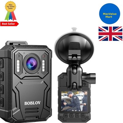 KJ23PRO 2K Wearable Body Kamera, integrierte 128GB Bodycam Kamera mit Sound, Nacht