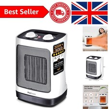 Portable 2000W Mini Electric Heater with Adjustable Thermostat & Safety Features