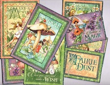 Graphic45 FAIRIE DUST 8PK HANDCUT 3x4 4x6 EPHEMERA CARDS Double-Sided