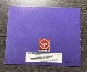 NES Prince Of Persia Manual Original Solo Ingl&eacute;s Sin Juego Buen Estado