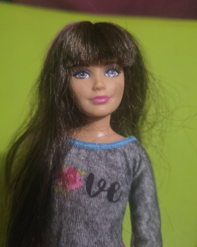 Barbie Little Sister Skateboard Skipper Brunette Hot Pink Streak articulated 