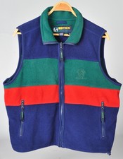 Vintage Eddie Bauer Ebtek Colorblock Full Zip Vest Men's M Made in USA 1990s