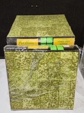 6 PACKS-Vintage Sears Carpet Tiles Ready Stick Squares NIP Green Decor Flooring