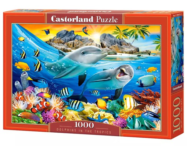 Puzzle 1000 ElementóW. Dolphins In The Tropics Castorland-image