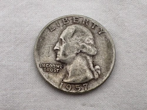 1957 D U.S. Washington Silver Quarter IU-26