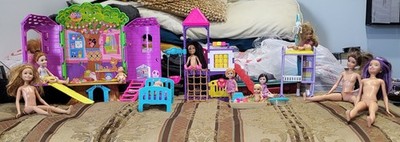 Barbie Chelsea/Stacie/Skipper Treehouse, Jungle Gym, Nursery, Dolls, accessories
