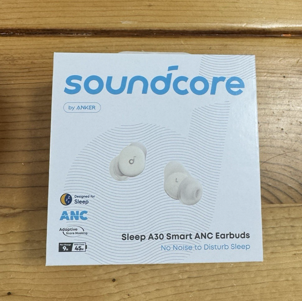 Soundcore Sleep A30 Smart ANC Earbuds By Anker / Moonlit White Soundcore Sleep A30 Smart ANC Earbuds By Anker / Moonlit White