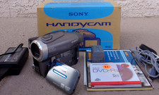 SONY HANDYCAM DCR-DVD403 HANDHELD DVD CAMCORDER TESTED WORKING BATT/AC