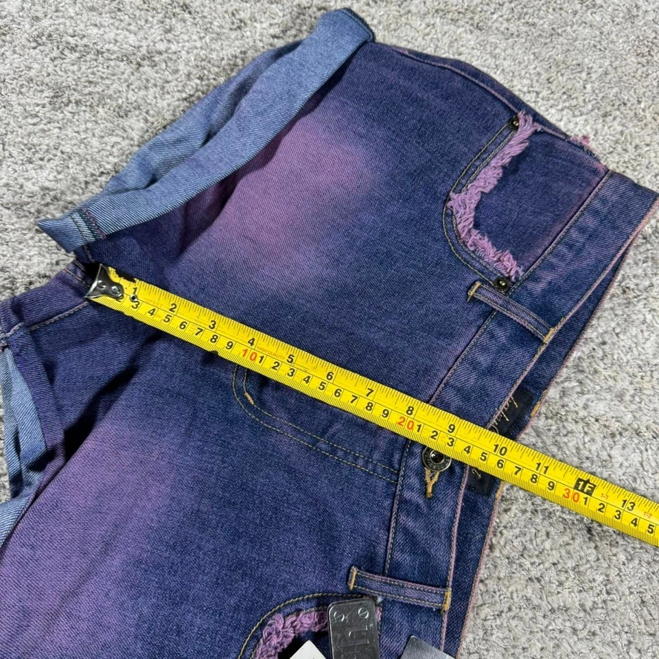 Y2K 2000’s Baby Phat Embroidered Fringe Grunge Punk Skater Short Denim Shorts - Image 4 of 4