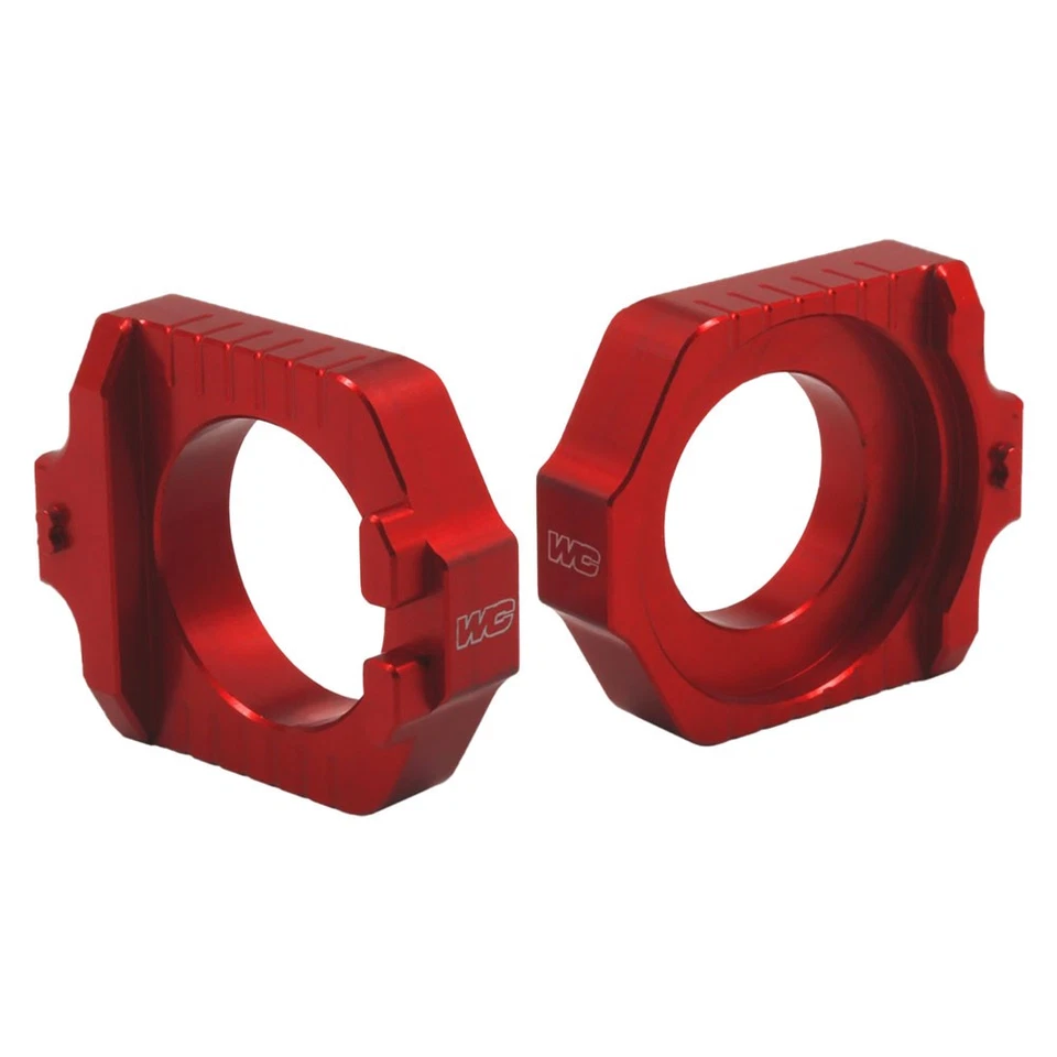Works Connection Elite Axle Block Kit Red for KTM HUSQVARNA GASGAS - Image 2 of 3