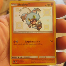 Rockruff SV23/SV94 Hidden Fates Shiny Vault Shiny Holo Rare ENG 70 HP on eBay