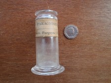 ANTIQUE c1850/60s BRITISH GROUND PONTILED MEDICINE CURE BOTTLE FREEBLOWN + LABEL