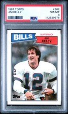 1987 TOPPS #362 JIM KELLY PSA 8