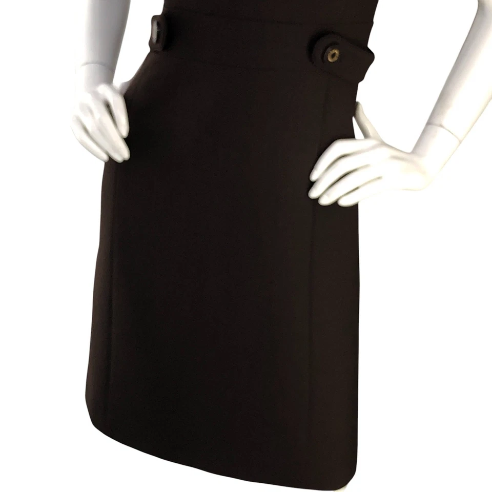 Vestido para mujer Tory Burch talla 2 funda sin mangas mezcla de lana elástico marrón Foto 3 de 4