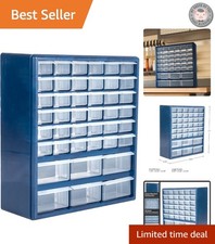 42 Compartment Plastic Storage Drawers - Wall Mountable for Craft Tool Orga...
