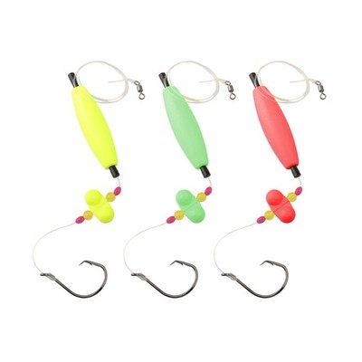 Rig Set mit 6/0 und 8/0 Circle Hooks kompatibel mit Peg Float Systemen