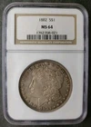 1882 $1 Morgan Silver Dollar NGC MS64