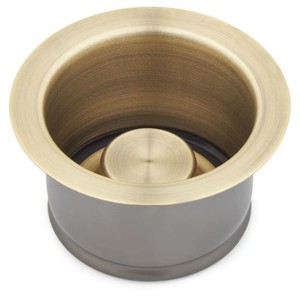 482756 3-1/2" Brass Kitchen Garbage Disposal Flange and Stopper