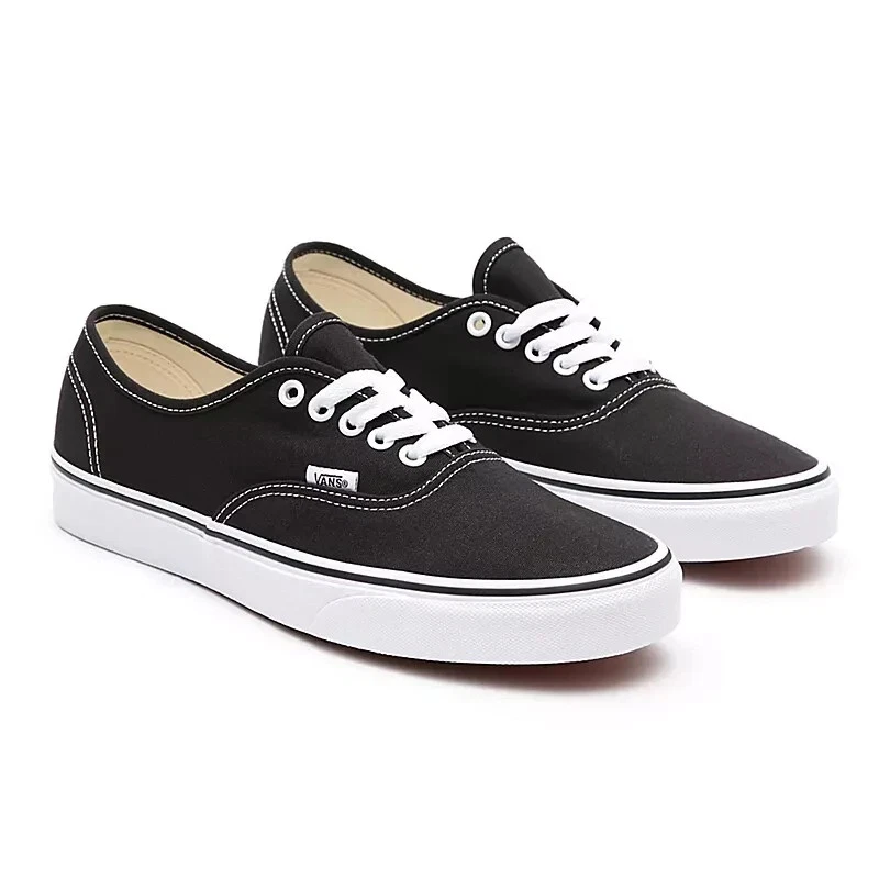 Vans Classic Authentic Unisex Canvas Sneakers Black/ White BNIB