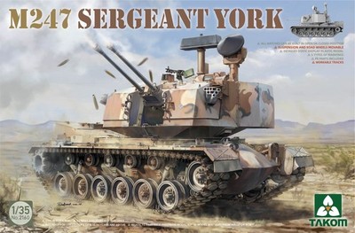 TAKOM 2160 1/35 Scale M247 Sergeant York SPAA Tank Plastic Model Kit