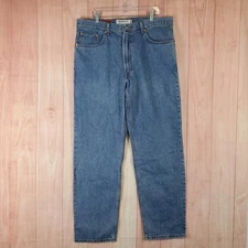 Levis 550 Relaxed Fit Baggy Jeans Sz 38 38x34 Blue Medium Wash Denim Tapered Leg