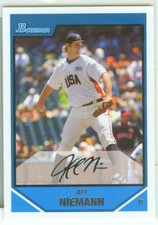 Jeff Niemann Tampa Bay 07 Bowman Draft Futures Game Crd
