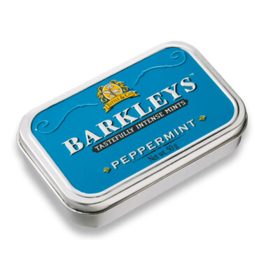 Barkleys Peppermint Pfefferminz Pastillen in einer Metalldose 50g