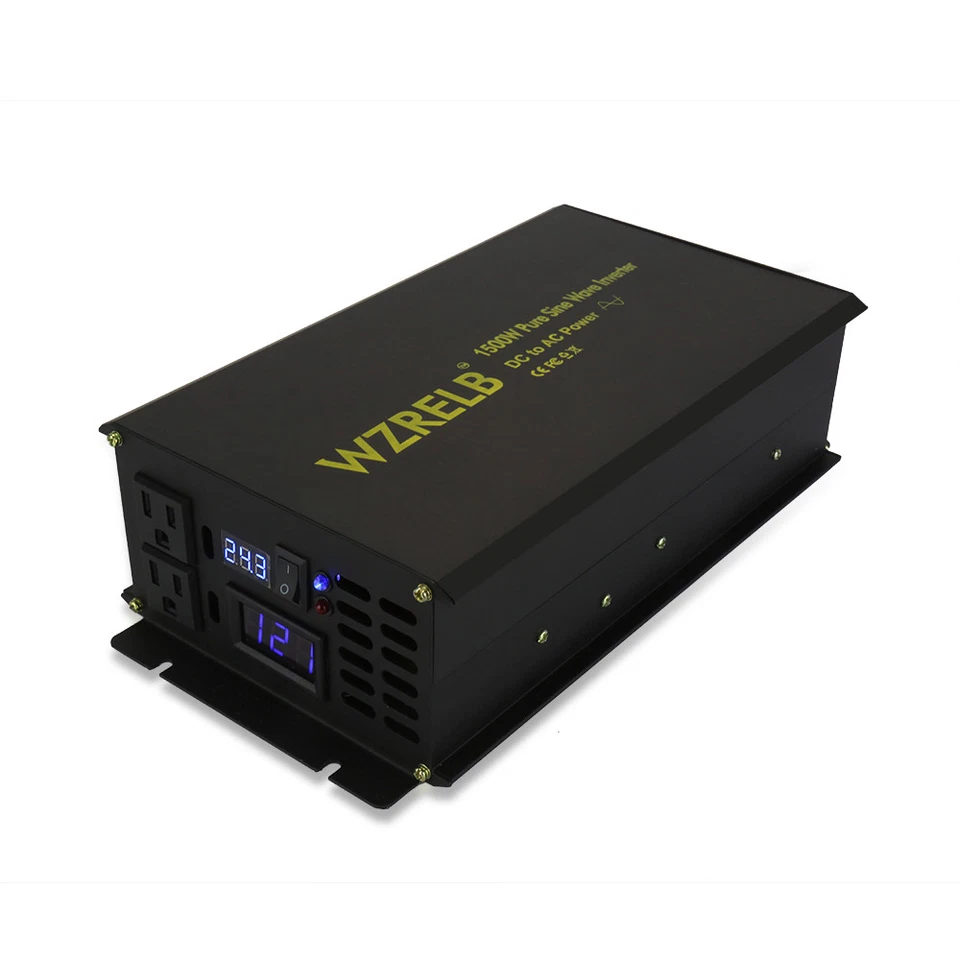 1500W 12/24/48V DC to 120/220V AC Pure Sine Wave Inverter Car/Home solar Power - Image 2 of 4