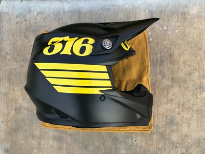 Custom RETRO Theme Motocross Helmet Decals Sticker Set MX Name